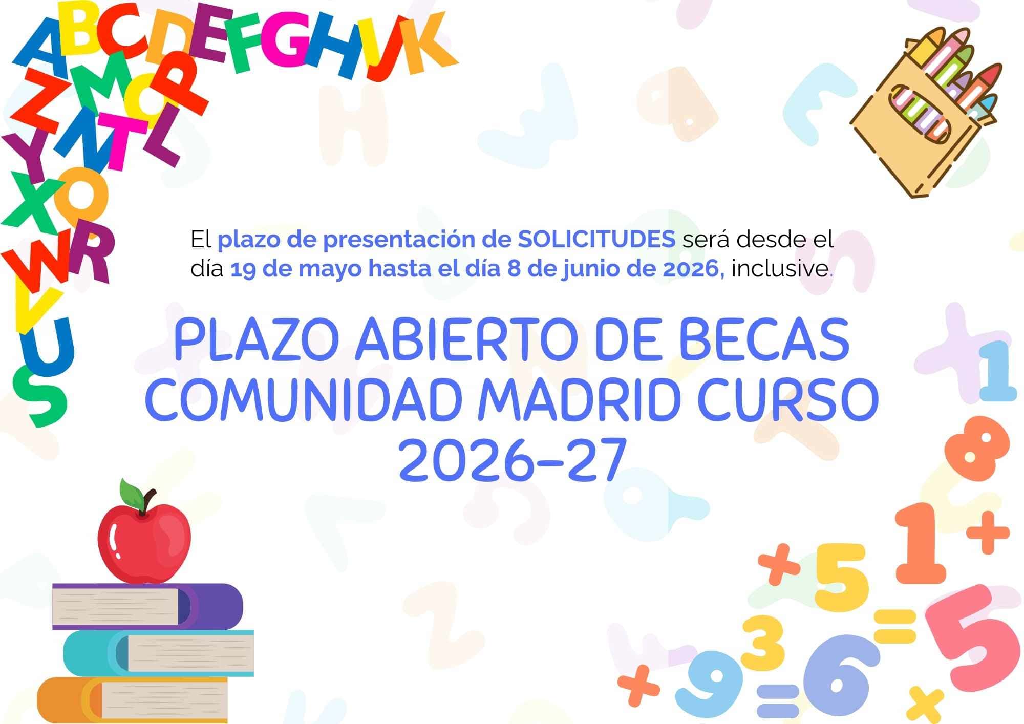 BECAS COMUNIDAD MADRID CURSO 2026 27 GARDEN